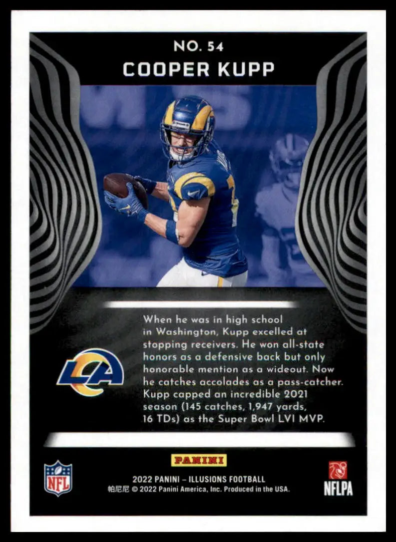 Cooper Kupp football card from Panini Illusions 2022 Los Angeles Rams product