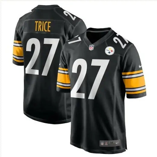 Black Pittsburgh Steelers Cory Trice Nike Game Jersey with TRICE on the back