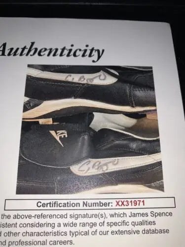 Autographed Craig Biggio NIKE PRO Game Used Cleats with authenticity certificate