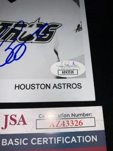 Autographed Craig Biggio Houston Astros memorabilia with JSA certification