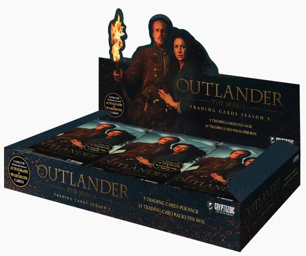 Outlander Season 5 Trading Card Hobby Box featuring exclusive chase sets and collectibles