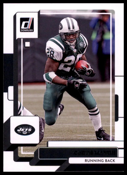 Football card featuring Curtis Martin running back from 2022 Donruss New York Jets