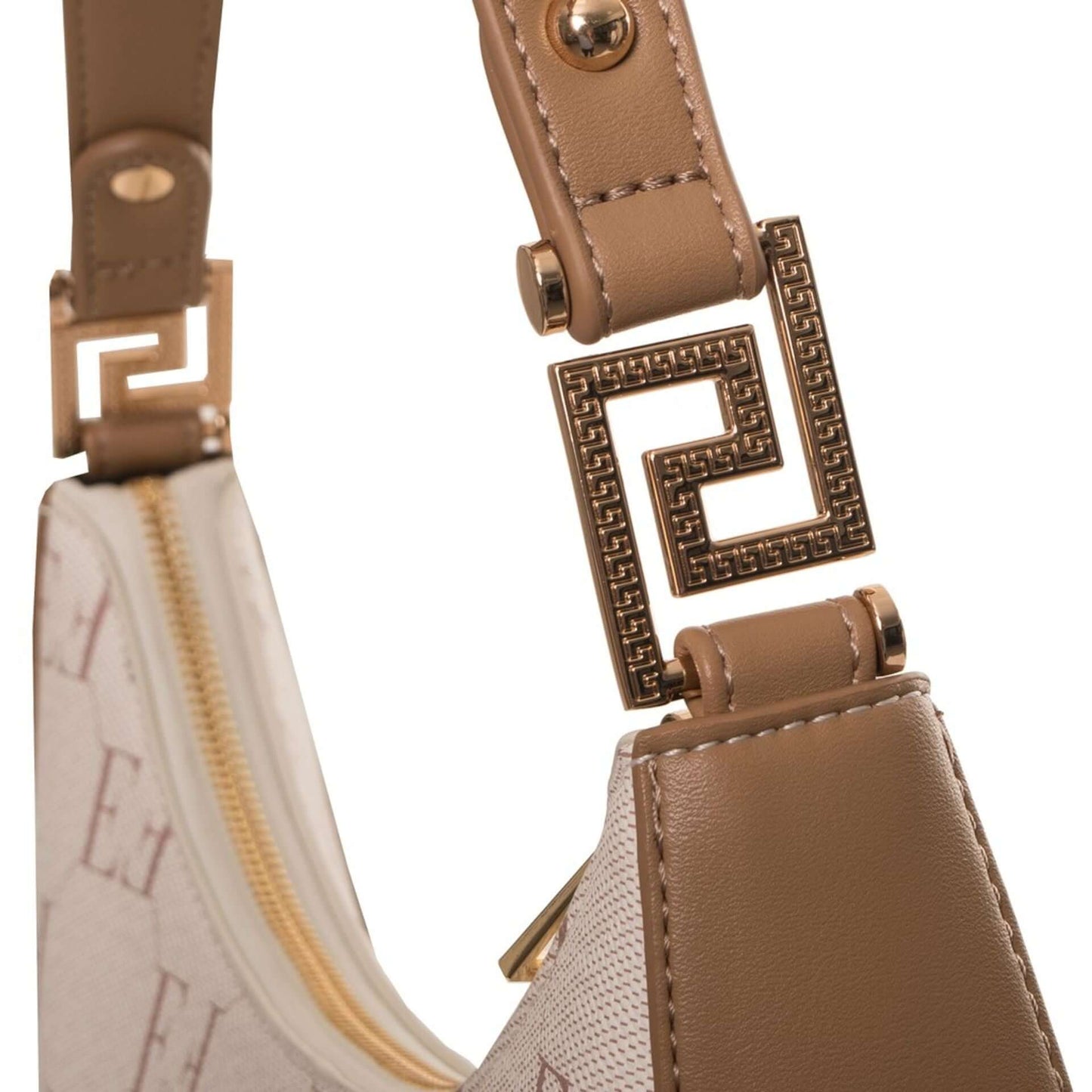 Egon Von Furstenberg women's white/brown Handbags
