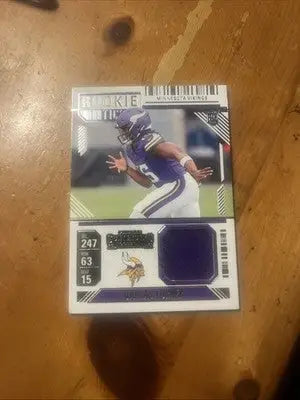 Dallas Turner 2024 Panini Contenders Rookie Ticket Swatches jersey RC showcasing rookie ticket swatches