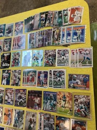 Collection of Dan Marino Miami Dolphins football trading cards from Upper Deck and Topps