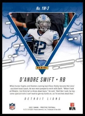 Football card D’Andre Swift 2021 Panini Prestige Youth Movement Detroit Lions