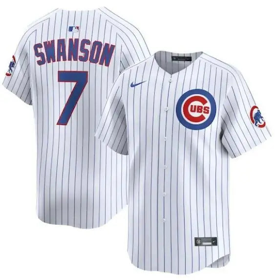 Chicago Cubs Dansby Swanson Nike Home Limited Player Jersey in white