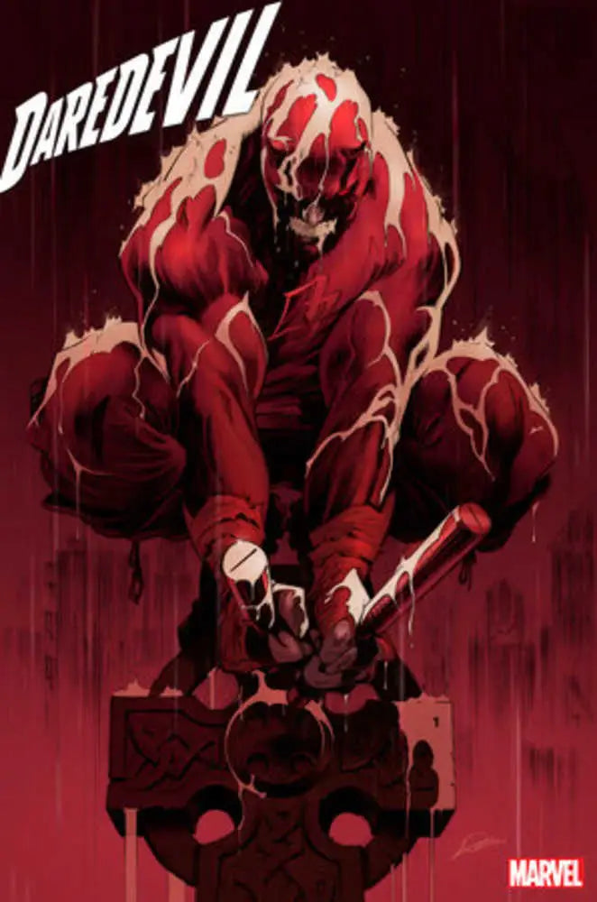 Red demonic figure from Daredevil #1 Alex Lozano Foil Variant for trading cards