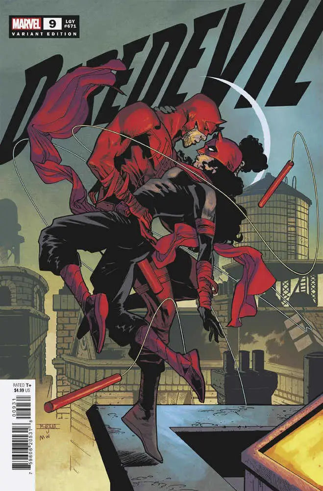 Dynamic comic book cover art of Daredevil in action for Daredevil #9 Mahmud Asrar Variant