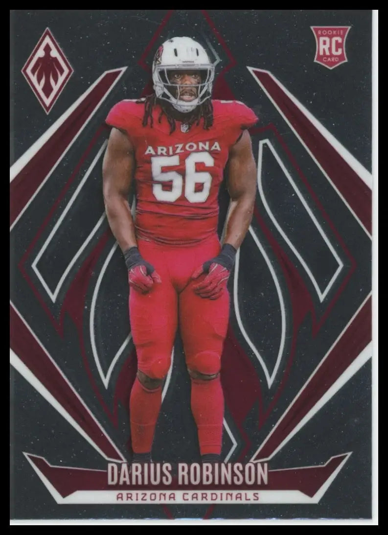 Football trading card featuring Darius Robinson in Arizona Cardinals uniform from Panini Phoenix