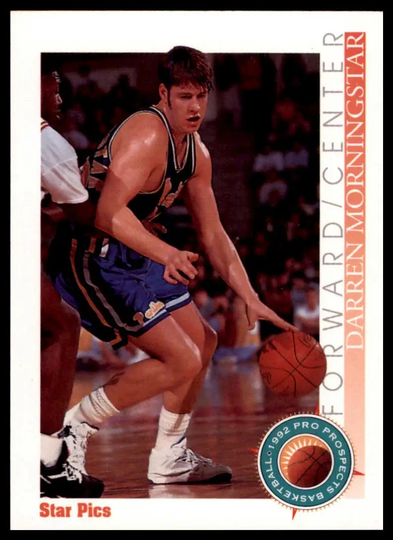 Darren Morningstar basketball card from 1992 Star Pics featuring Pittsburgh Panthers