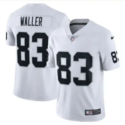 White Darren Waller Las Vegas Raiders #83 football jersey displayed on Waller Las Vegas product page