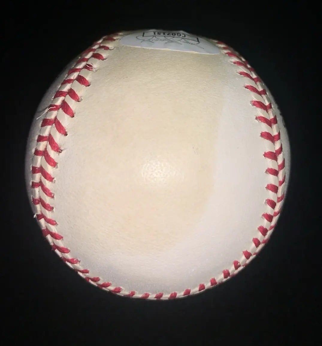 White baseball with red stitching from Darryl Kile Houston Astros signed autographed product