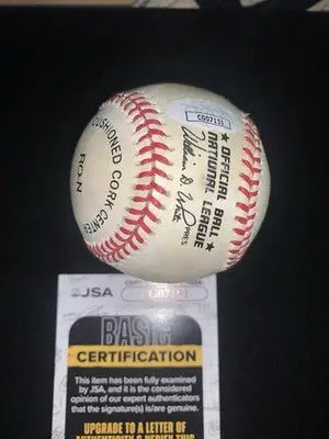 Autographed Darryl Kile Houston Astros baseball with JSA certification and passed in 2002