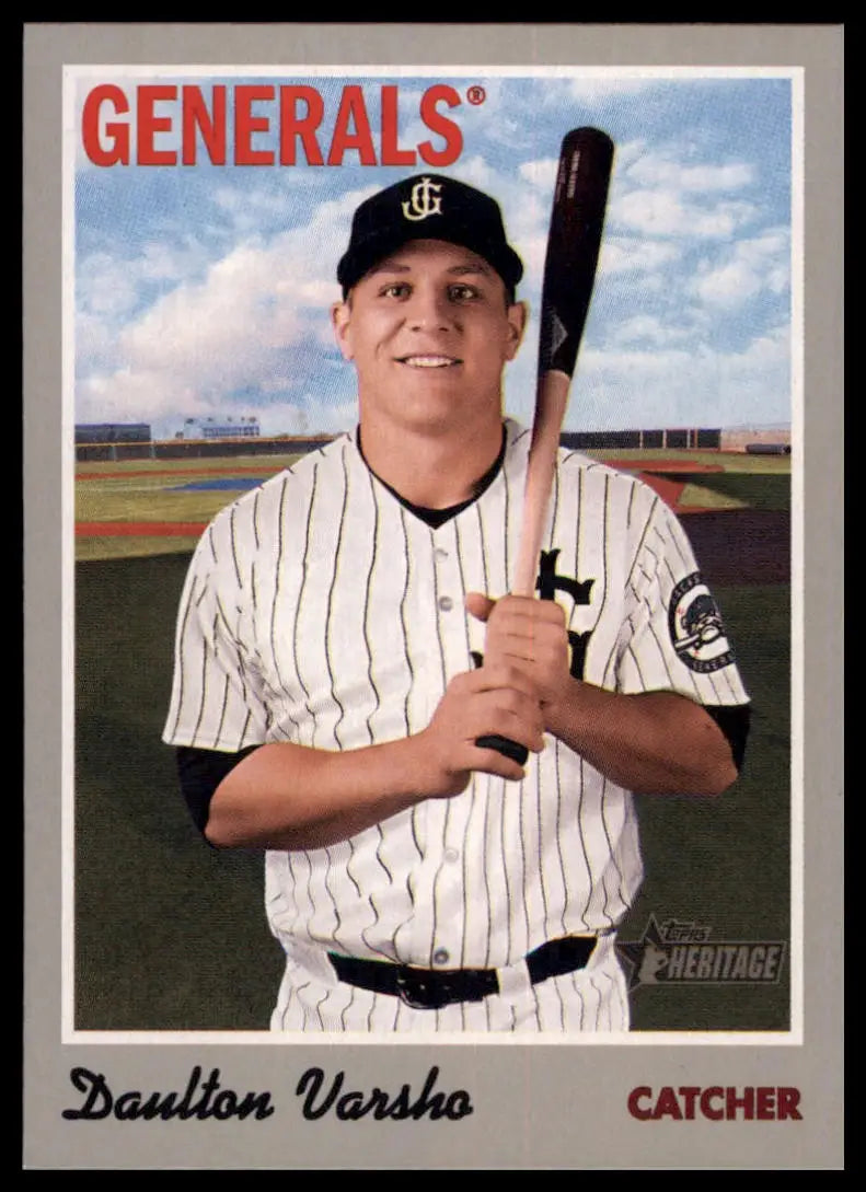 Daulton Varsho baseball card from Topps Heritage Minor League series at Jackson Generals