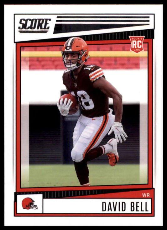 David Bell football card from 2022 Score Rookie #382 Cleveland Browns for NFL collectibles