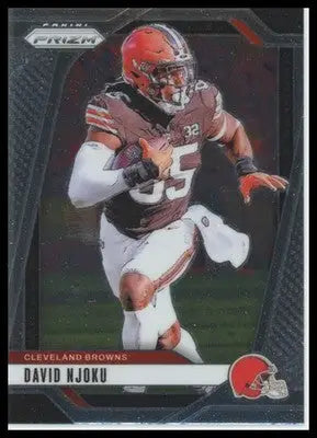 2021 Panini Prizm football card of David Njoku in the David Njoku 2024 Panini Prizm #68 Cleveland Browns product