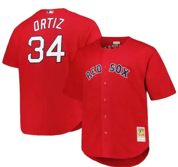 Red Boston Red Sox baseball jersey from David Ortiz Big & Tall Cooperstown Collection