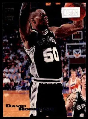 Basketball player David Robinson in action from Stadium Club 1993-94 San Antonio Spurs card