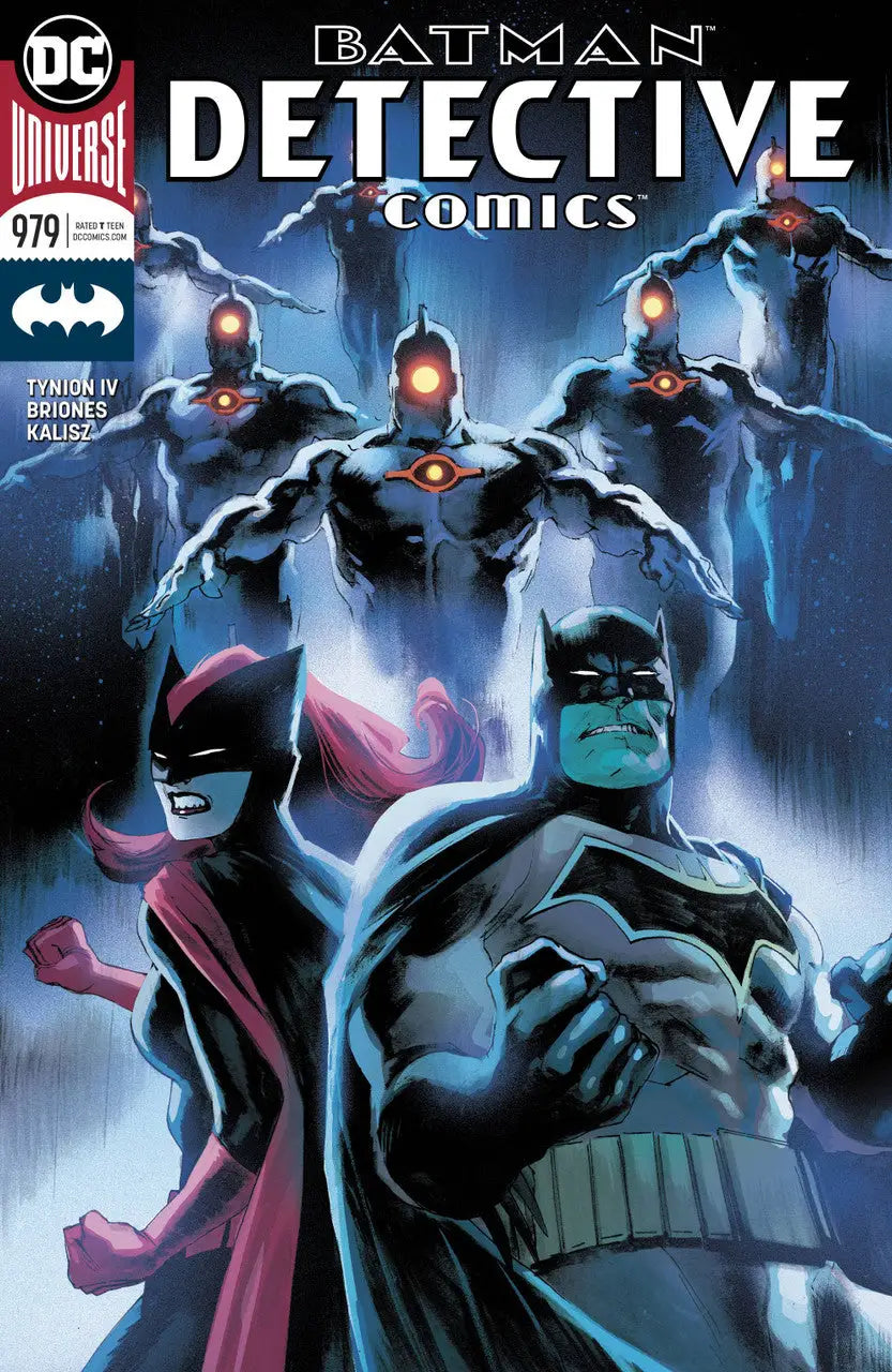 Comic book cover of Detective Comics #979 featuring Batman and shadowy figures