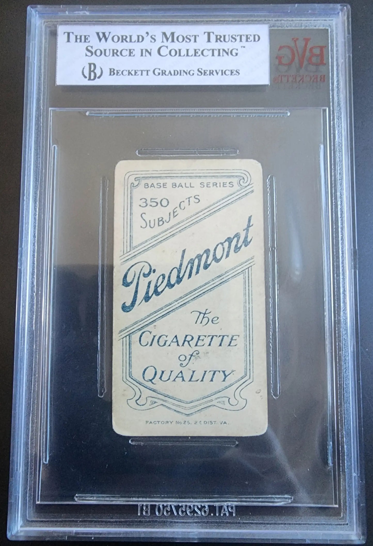 Graded Deacon Phillippe T206 Piedmont 350/25 Throwing BVG 2.5 Good+ vintage card image