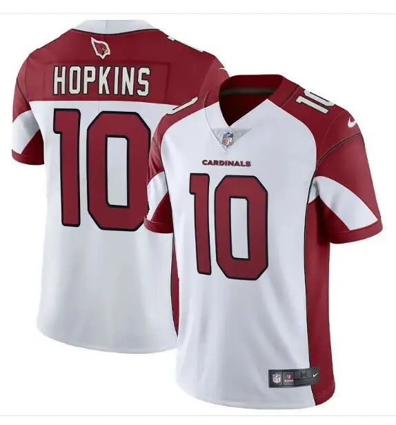 White and cardinal red DeAndre Hopkins Arizona Cardinals Nike Vapor Limited jersey with number 10