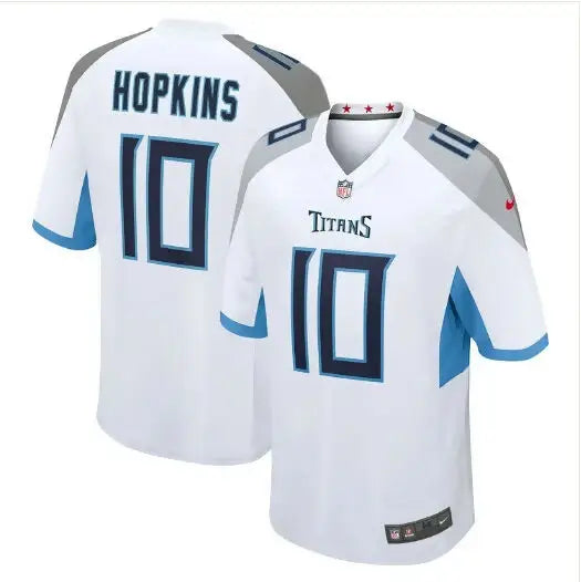 White Tennessee Titans DeAndre Hopkins Nike Game Jersey with Hopkins 10 and Titans 10