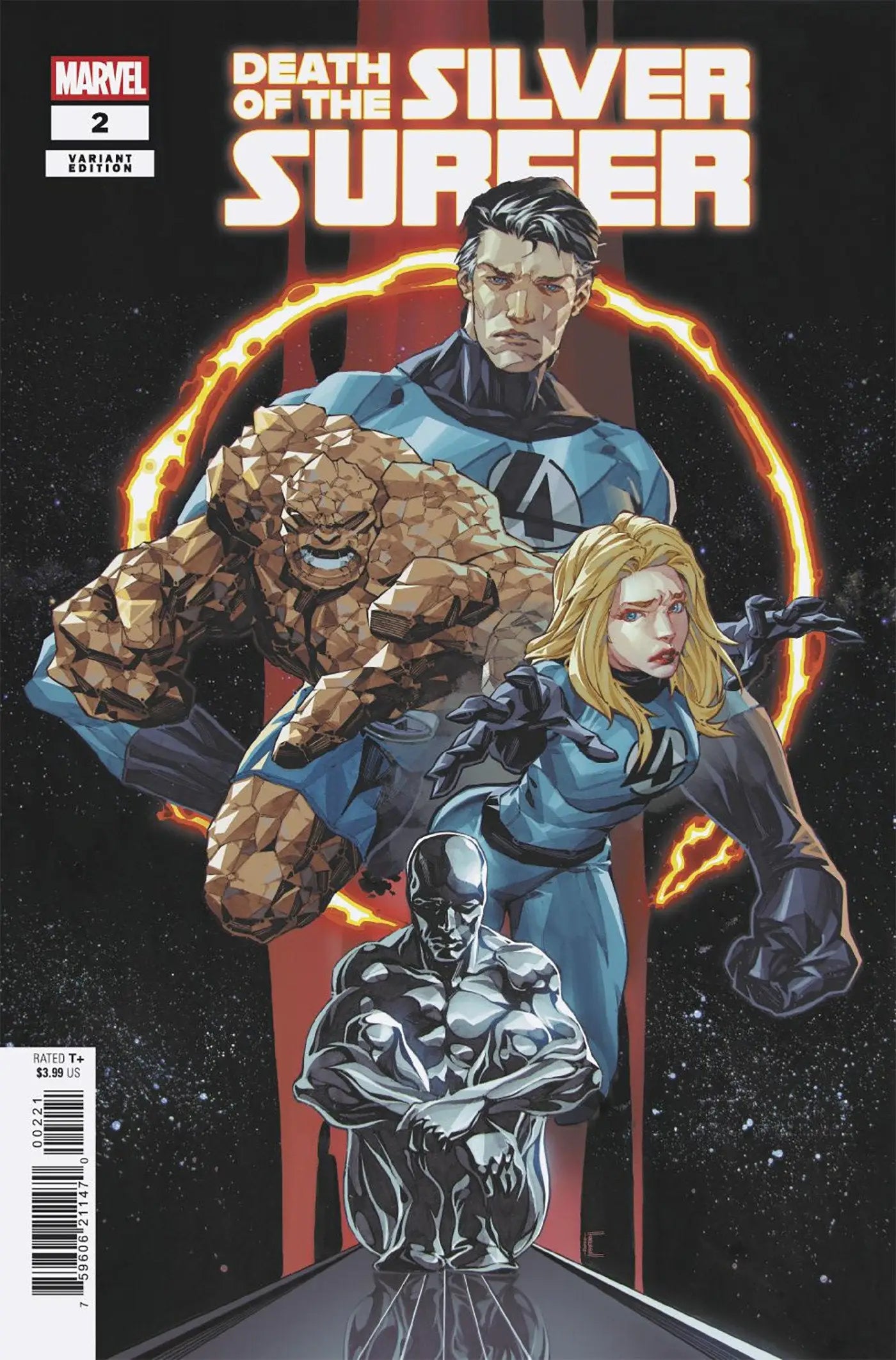 Marvel comic Death Of The Silver Surfer #2 Kael Ngu Variant featuring Silver Surfer art