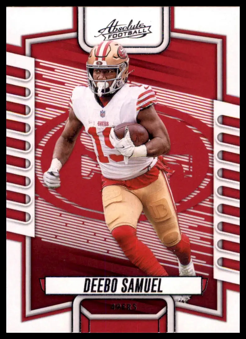 Deebo Samuel Panini Absolute football card from 2023 San Francisco 49ers collection