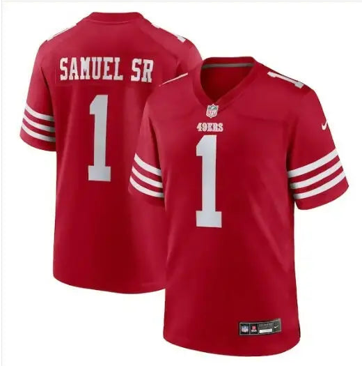 Red San Francisco 49ers Deebo Samuel Sr Nike Game Jersey with number 1 and player name
