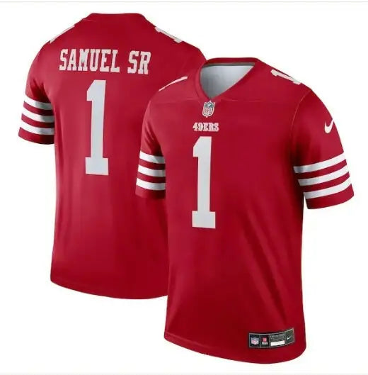 Red San Francisco 49ers Deebo Samuel Sr Nike Legend Jersey with number 1 and name on back