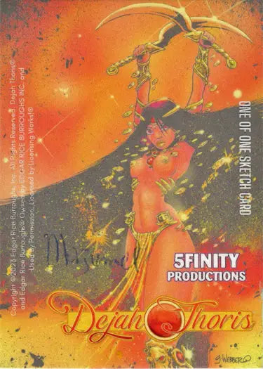 Colorful sketch card illustration of a witch with magical elements around her
