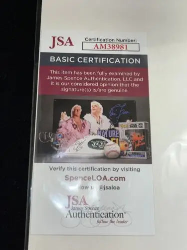 JSA authentication certificate for Del Ennis Signed Sport Magazine Page memorabilia