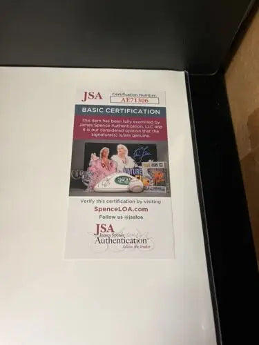 JSA authentication sticker on Denny Walling Astros99 signed photo of Houston Astros