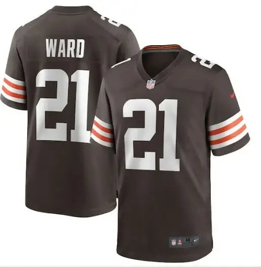 Brown Cleveland Browns Denzel Ward Nike Game Player Jersey with Ward 21 on back