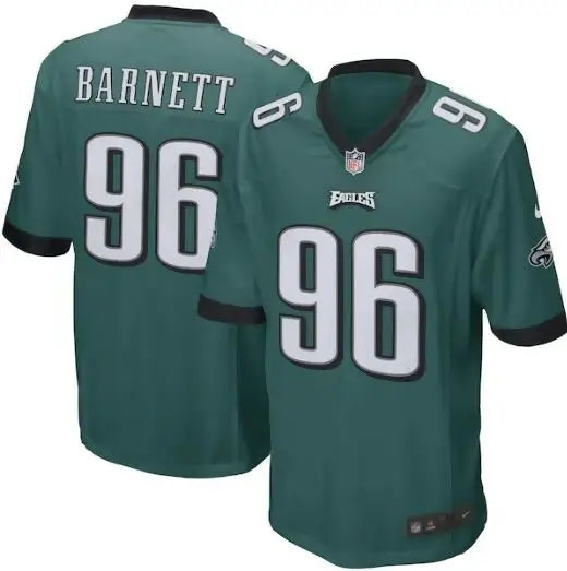 Green Philadelphia Eagles Derek Barnett Nike Game Jersey with #96 displayed