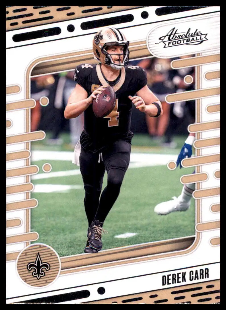 Derek Carr football card from Panini Absolute 2024 New Orleans Saints product