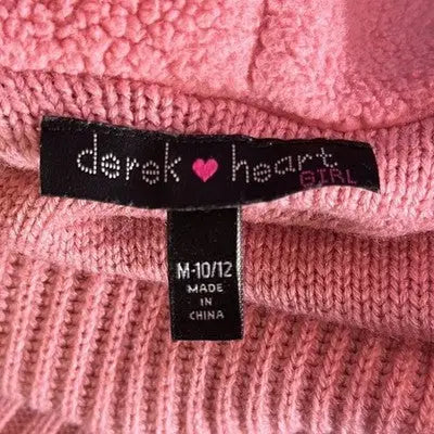 Derek Heart Girls pink fleece knit vest size M 10/12 sleeveless warm cozy display