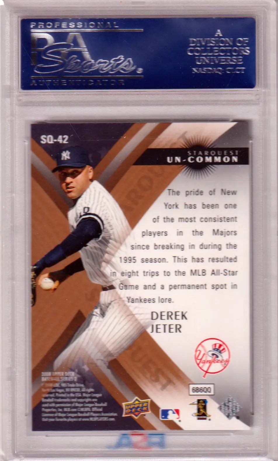 Derek Jeter baseball card from Upper Deck Starquest series at Columbia Hobby, PSA 10