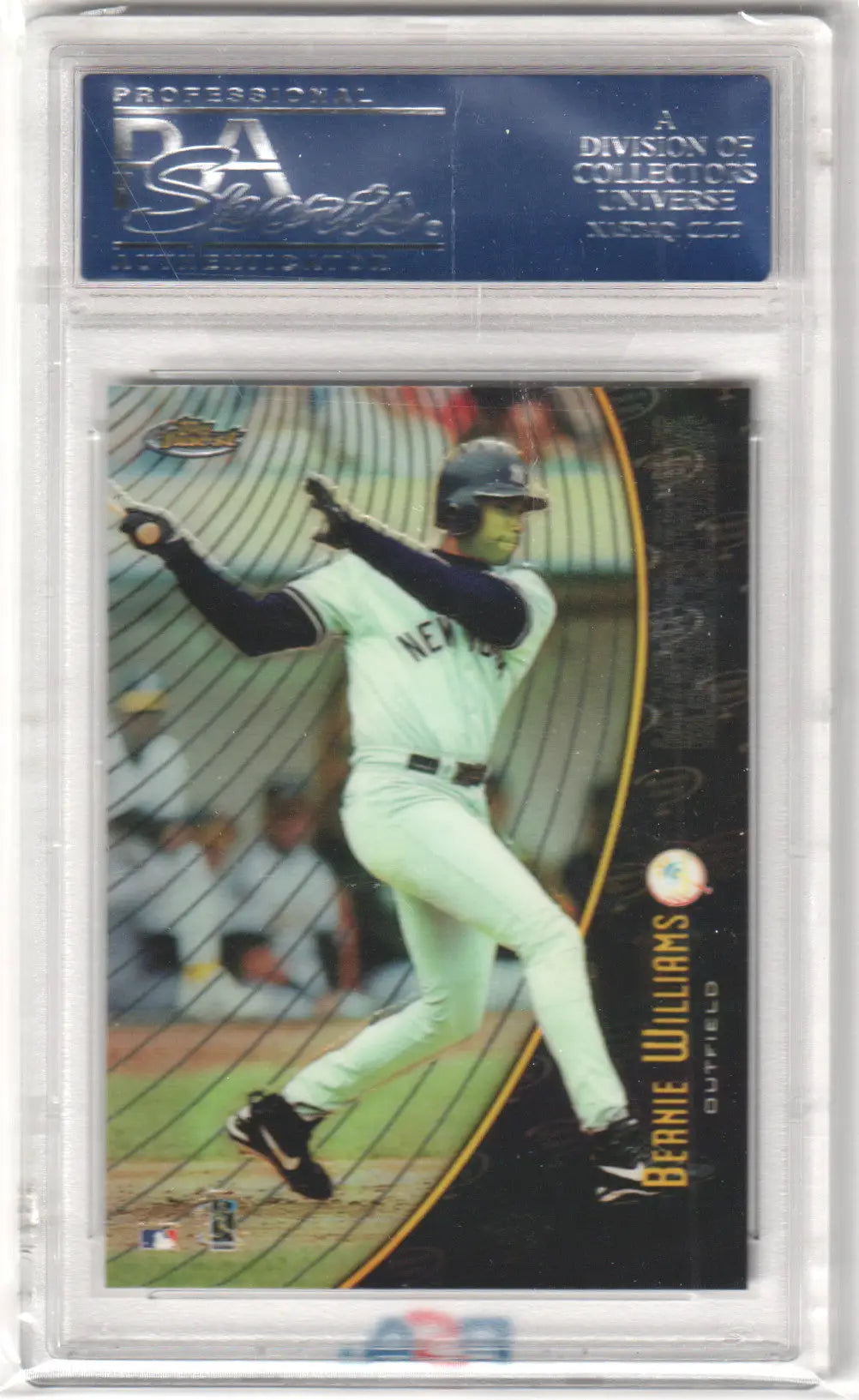 Graded Bernie Williams baseball card from Columbia Hobby 1998 Topps Finest Mystery M18 PSA 10