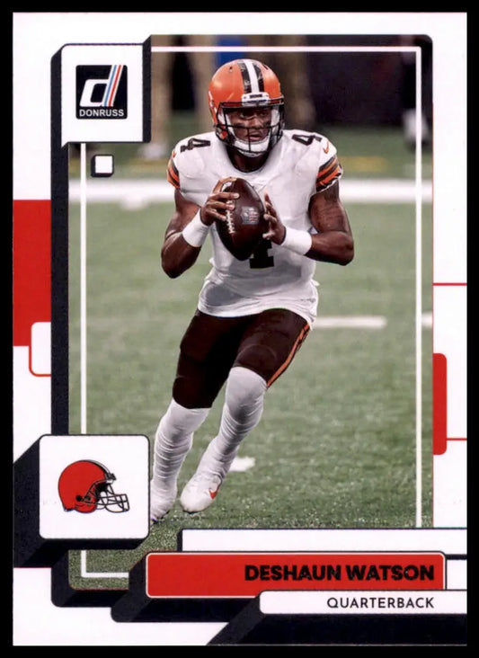 Deshaun Watson football card from 2022 Donruss series featuring Cleveland Browns player