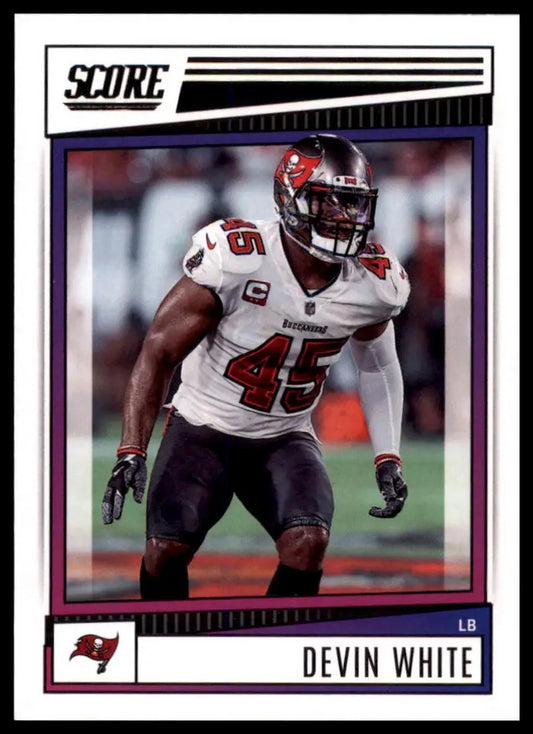 Devin White football card from 2022 Score Tampa Bay Buccaneers product