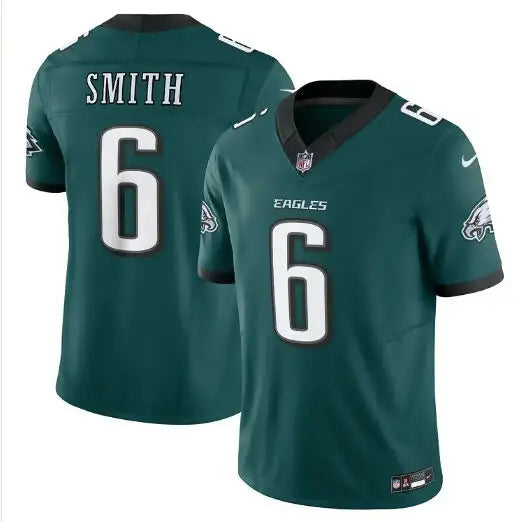 Dark green Philadelphia Eagles Nike Vapor F.U.S.E. Limited jersey with SMITH and number 6