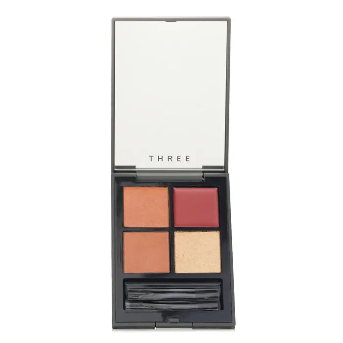 Open Dimensional Vision Eye Palette with four warm-toned eye shadow shades and mirror