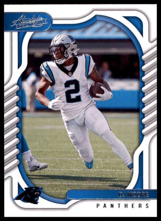 Football trading card featuring DJ Moore from Panini Absolute 2022 Panini Absolute Retail #27 Carolina Panthers