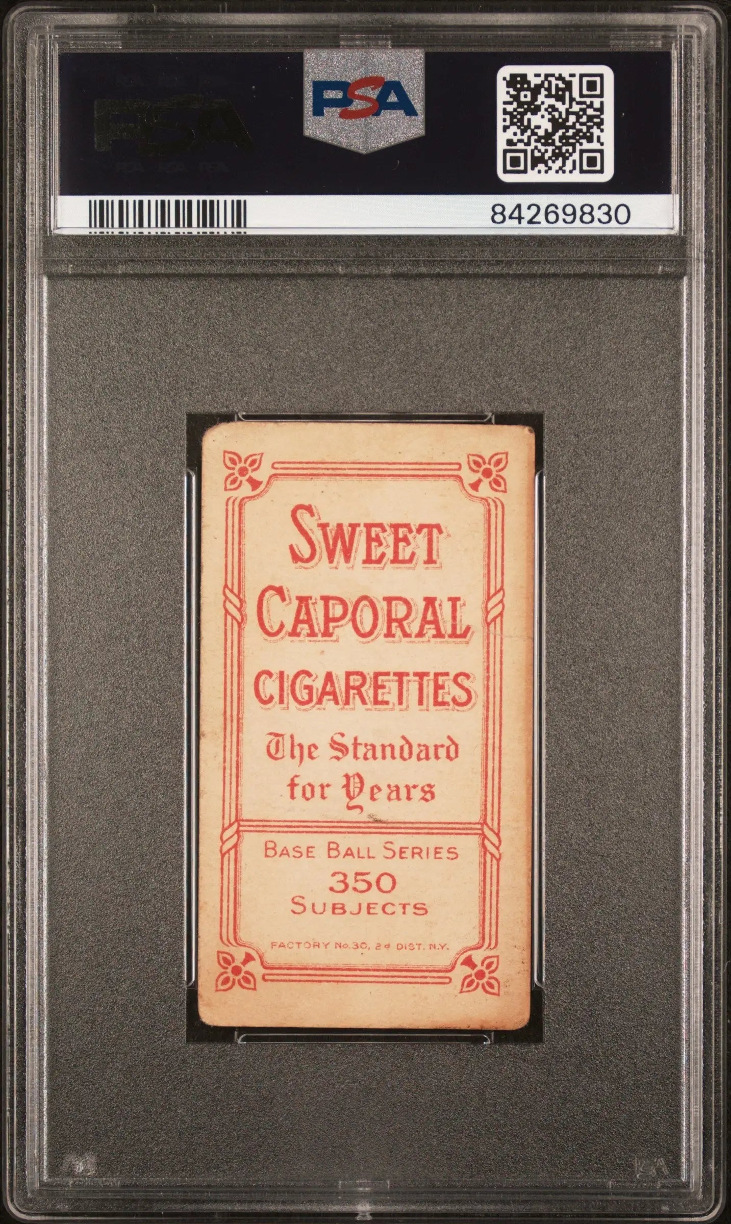 Dolly Gray 1909-11 T206 Sweet Caporal 350/30 card in PSA 1.5 protective case