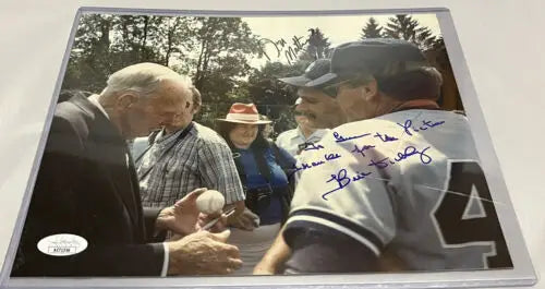 Don Mattingly and Bill Dickey dual signed vintage baseball photograph for NY Yankees fans