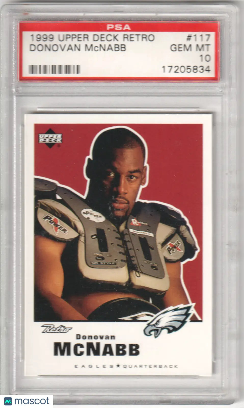 A graded 1999 Upper Deck Retro Donovan McNabb football card from Columbia Hobby