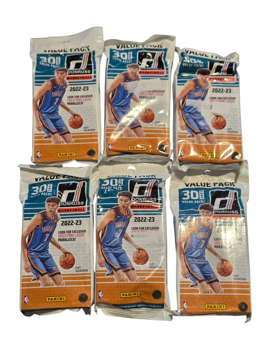 Donruss Basketball 2022-23 Value Pack 30 Card Pack Panini Sealed Lot of 6 - Trading Cards