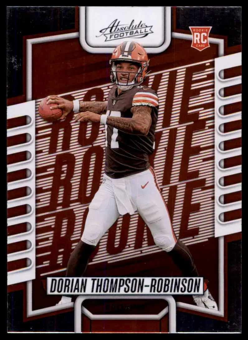 Dorian Thompson-Robinson rookie football card Panini Absolute 2023 Browns product
